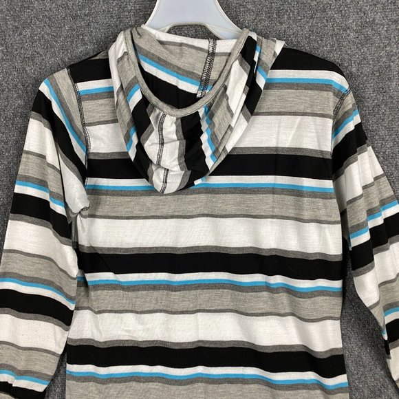 American Breed Henley Shirt 14/16 Boys Hoodie Striped Polyester Blend A2 - Picture 7 of 7